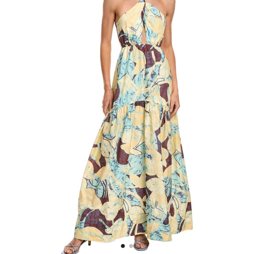 ALC Yellow Halter Sleeveless Sundress Maxi